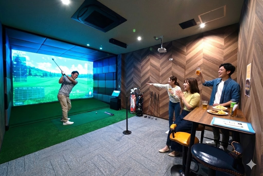 みんなでインドアゴルフ